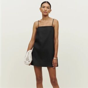 Reformation Aubree Linen Tie Strap Dress